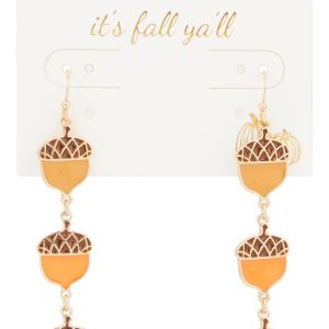 Fall Acorn Drop Earrings