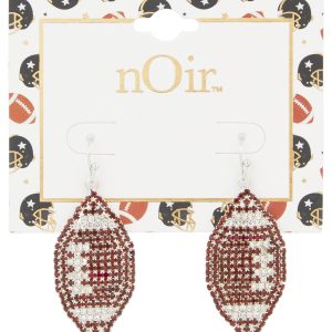 Crystal Football Drop Earrings