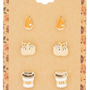 3 Pk Harvest Stud Earrings