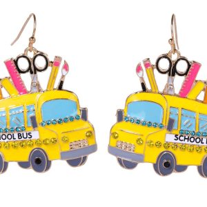 School Bus Drop Earrings