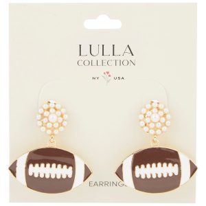 Pearl Football Drop Earrings