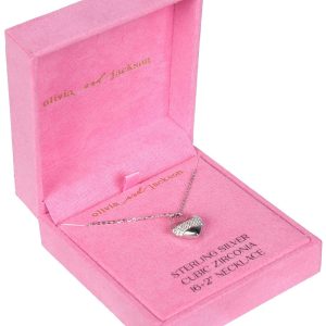 Sterling Silver Heart Charm Necklace