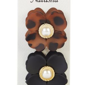 2 Pk Flower Hair Clips