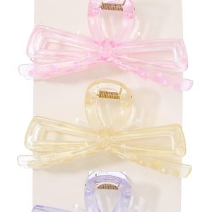 3 Pk Hair Claw Clips