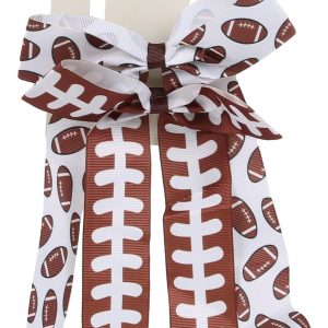 2 Pk Football Hair Bows