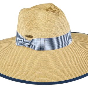 Women's Striped Bow Sun Hat