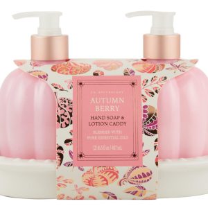 Hand Soap & Lotion Dispenser with Ceramic Caddy