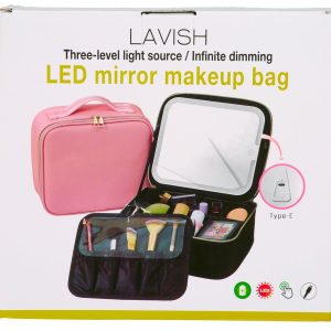 Led Mirror Makeup bag Combo