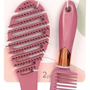 2 Pc Wet Brush & Comb Set