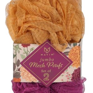 2 Pk Jumbo Mesh Shower Poofs