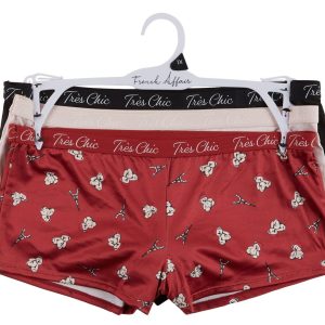 Women's Plus 3 Pk Boyshort Panties