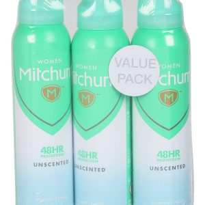 3 Pk Unscented Antiperspirant Spray