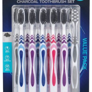 12 Pk Charcoal Toothbrushes