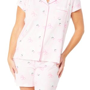 Women's 2 Pc Halloween Pajama Shorts Set