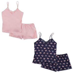 Women's 4 Pc Shorts Pajama Set