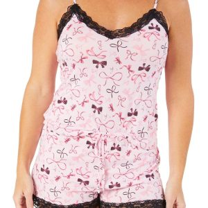 Women's 2 Pc Bow Shorts Set