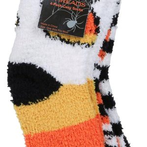 4 Pk Halloween Cozy Socks