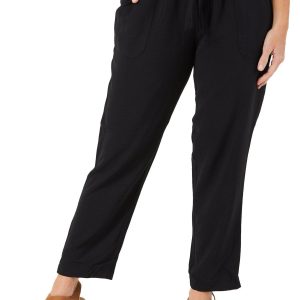Women's Solid Pull On Pants