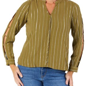 Women's Stripe Print Top