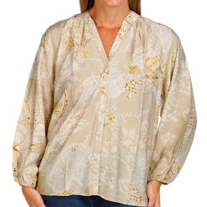 Women's Floral Button Front Top