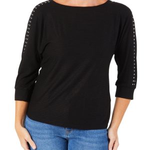 Women's Studded Sleeve Top