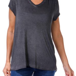 Women's Solid V-Neck Top