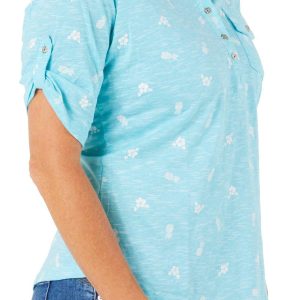 Women's Floral Pineapple Print Top