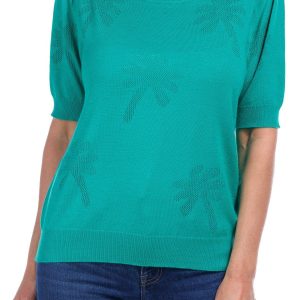 Women's Palm Tree Knit Top