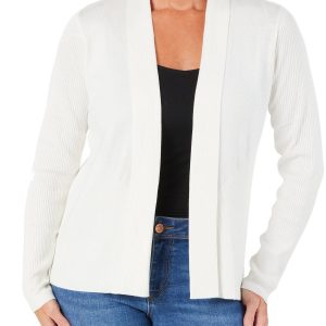 Women's Solid Open Front Cardigan