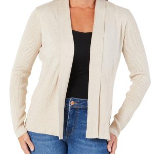 Women's Solid Open Front Cardigan