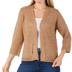 Women's Solid Open Front Sweater