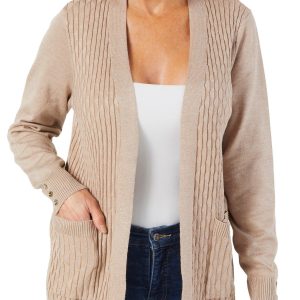 Women's Solid Open Front Sweater