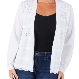 Women's Solid Open Front Cardigan