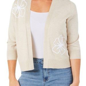 Women's Solid Open Front Cardigan