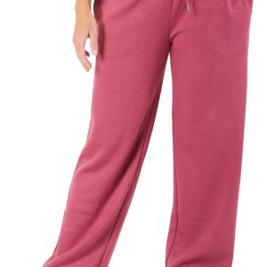 Women's Solid Drawstring Wide Leg Sweatpants