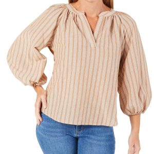 Women's Knit2Woven Stripe Top