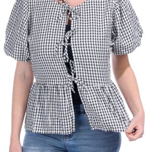 Women's Bow Front Peplum Top