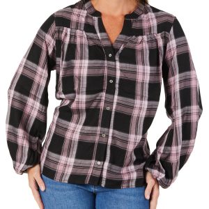 Women's Long Sleeve Plaid Top