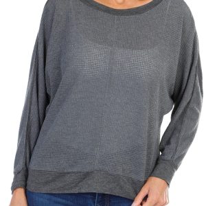 Women's Solid Dolman Knit Top