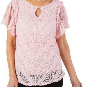 Women's Solid lace Top