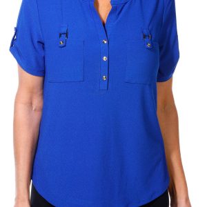 Women's Solid Short Sleeve Top