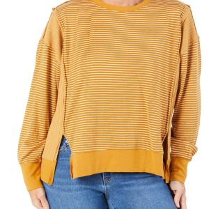Women's Mixed Media Stripe Top