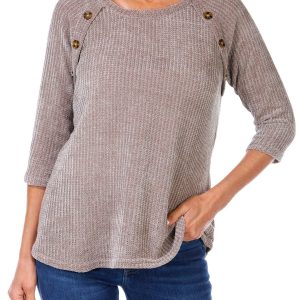 Women's Solid Chenille Knit Top