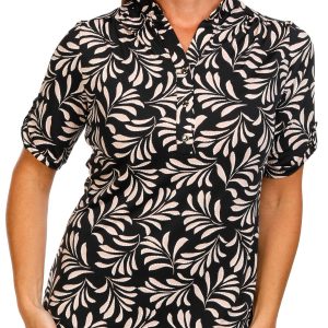 Women's Leaf Print Top