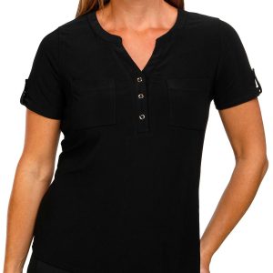 Women's Solid 2-Pocket Top
