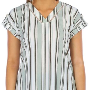 Women's Stripe Print Top