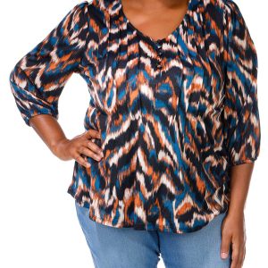 Women's Plus Tue Dye Print Top