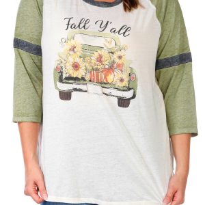 Women's Plus Fall Y'all Top