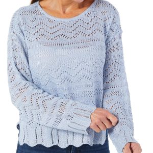 Women's Petite Solid Pullover Top