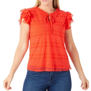 Women's Petite Ruffle Top